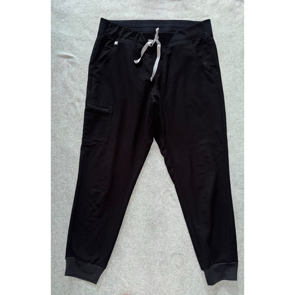 Figs Jogger Women Zamora Black Taper Technical Scrub Size Large